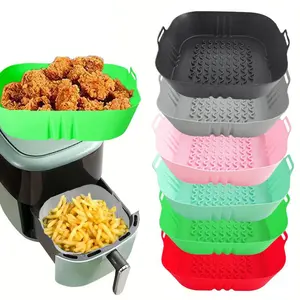Air Fryer Liner, 2 Counts Reusable Air Fryer Silicone Insert, Food Safe Air Fryer Oven Accessories, Household Kitchen Appliance Parts