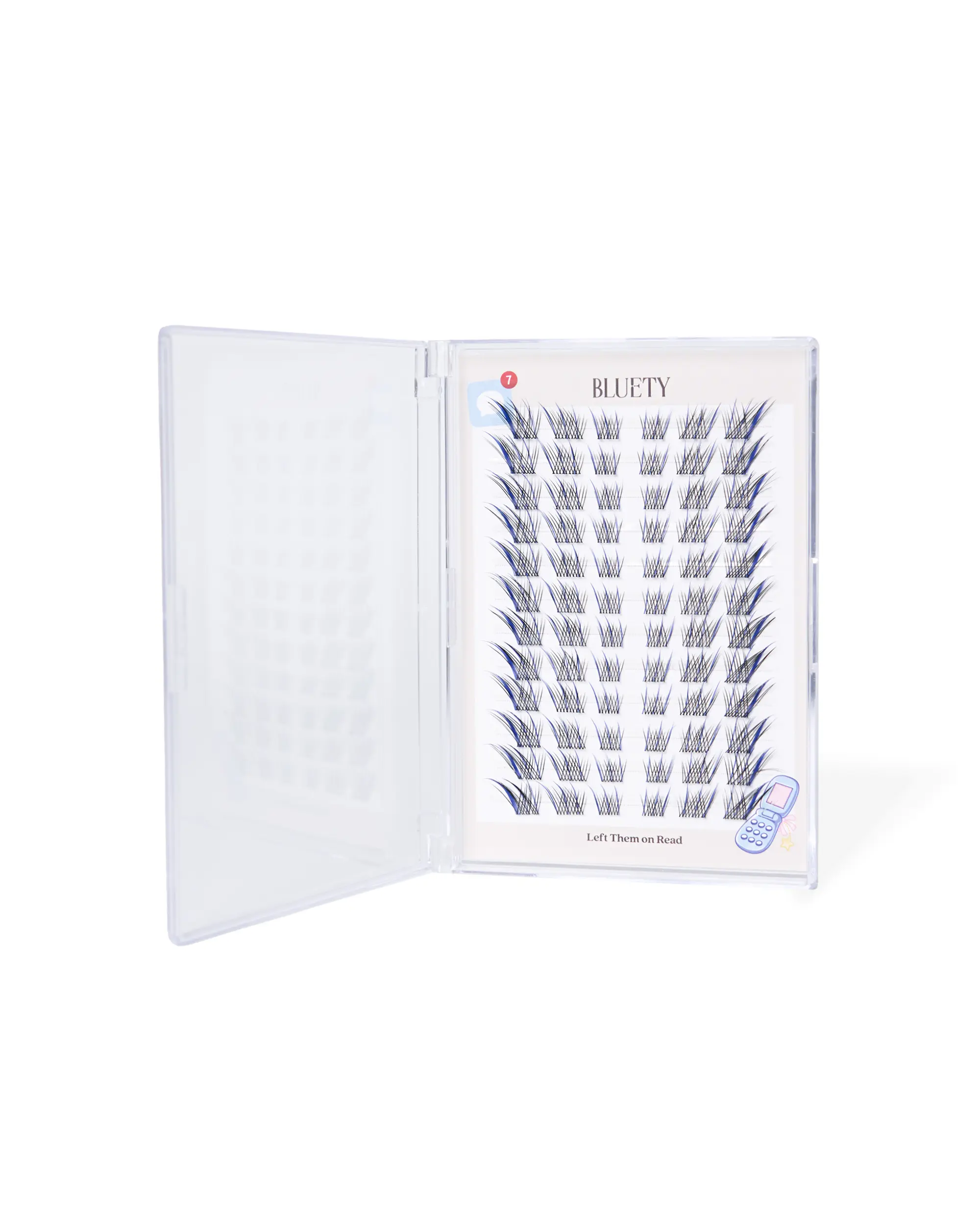 Left Them on Read | 13mm Cat Eye Lash, Color Lashes, Blue Lashes, Invisible Band, Vegan, Cruelty Free, Reusable