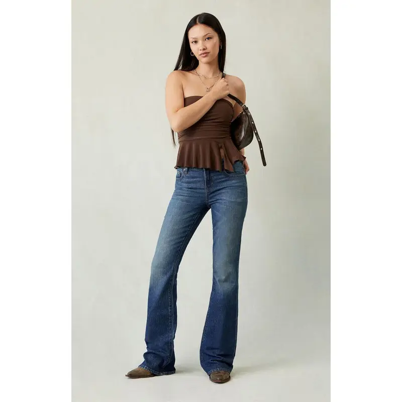 Pacsun Women's Jade Low Rise Bootcut Jeans Stretch Dark Blue