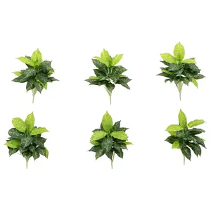 Nearly Natural 19" Artificial Dieffenbachia Plant - Set of 6