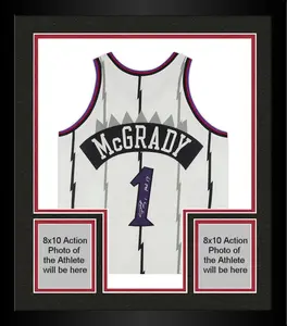 Framed Tracy McGrady Toronto Raptors Autographed White 1998 Mitchell & Ness Authentic Jersey with "HOF 17" Inscription - Fanatics Authentic Certified