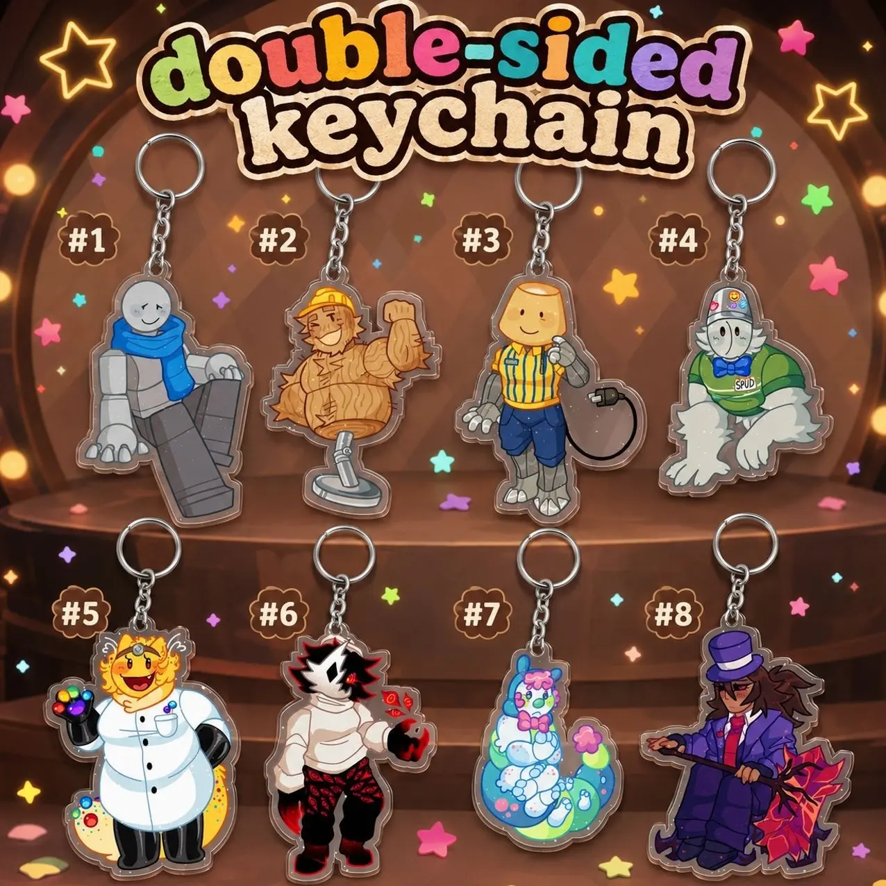 SERIES 2 REGRETEVATOR - Keychains: Wallter, Mark, Lampert, Spud, Dr. Retro, Folly, Pilby, Mach