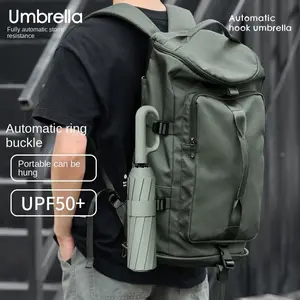 Portable Windproof 3 Fold Double Keel Umbrella, Anti UV Protection, Folding Design, Automatic Opening, Rain & Sun Use, 1 Piece