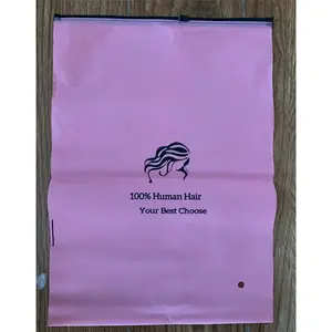 Wig Bags Silk Hair Storage Bags for Multiple Wigs, Bundles, Extensions (Pink)