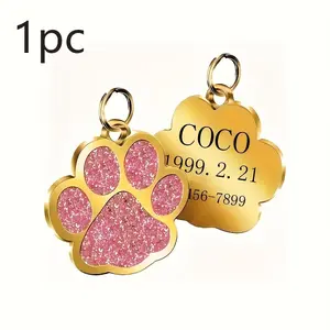 1pc, a Custom Alloy Pet ID Tag That Can Be Engraved with a Name And Phone Number to Prevent Loss, Personalized Tags for Cats And Dogs