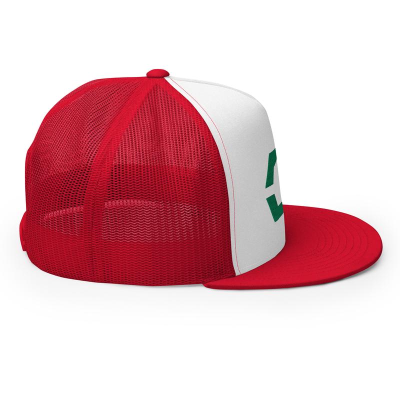 RIVEMEG Ash Ketchum Cosplay Alternate Universe Trucker Hat Flat Bill High Crown Adjustable Cap - Adult Size