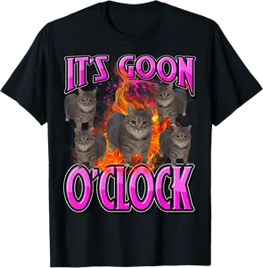 It's Goon O'Clock Bootleg Gooning Funny Memes Internet Memes T-Shirt - Elidatorr Shop 59B0F5JYD9C6