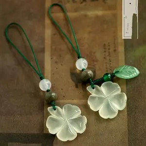 Clover Keychain Pendant - Green Leaf Lucky Charm, Perfect for Valentine's Day, Christmas, Phone Accessories, Keychain Accessories| Lucky Charm Pendant