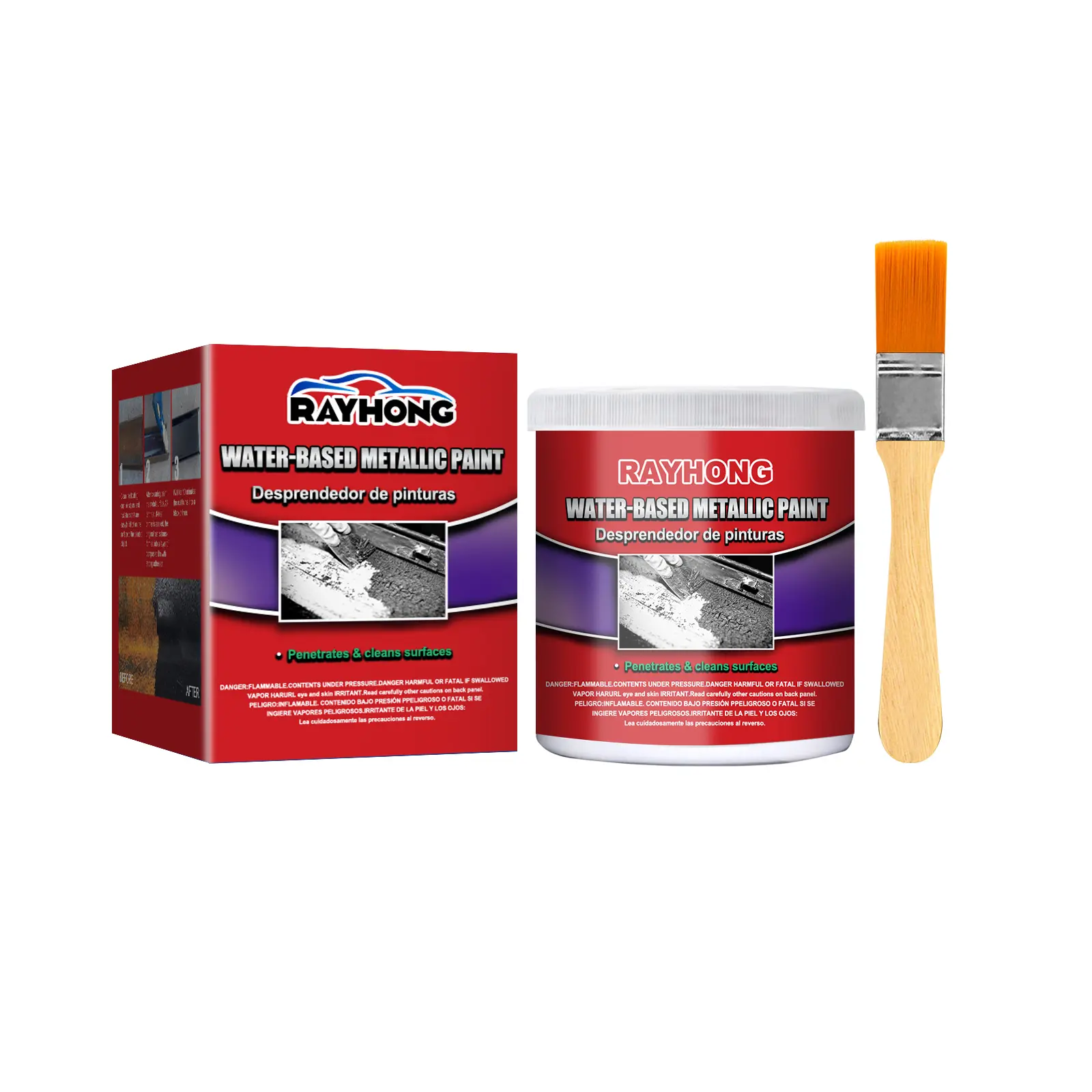 Rayhong Rust-Inhibiting Primer: Rust-converting primer for cars, metal refurbishment, and rust prevention; water-based