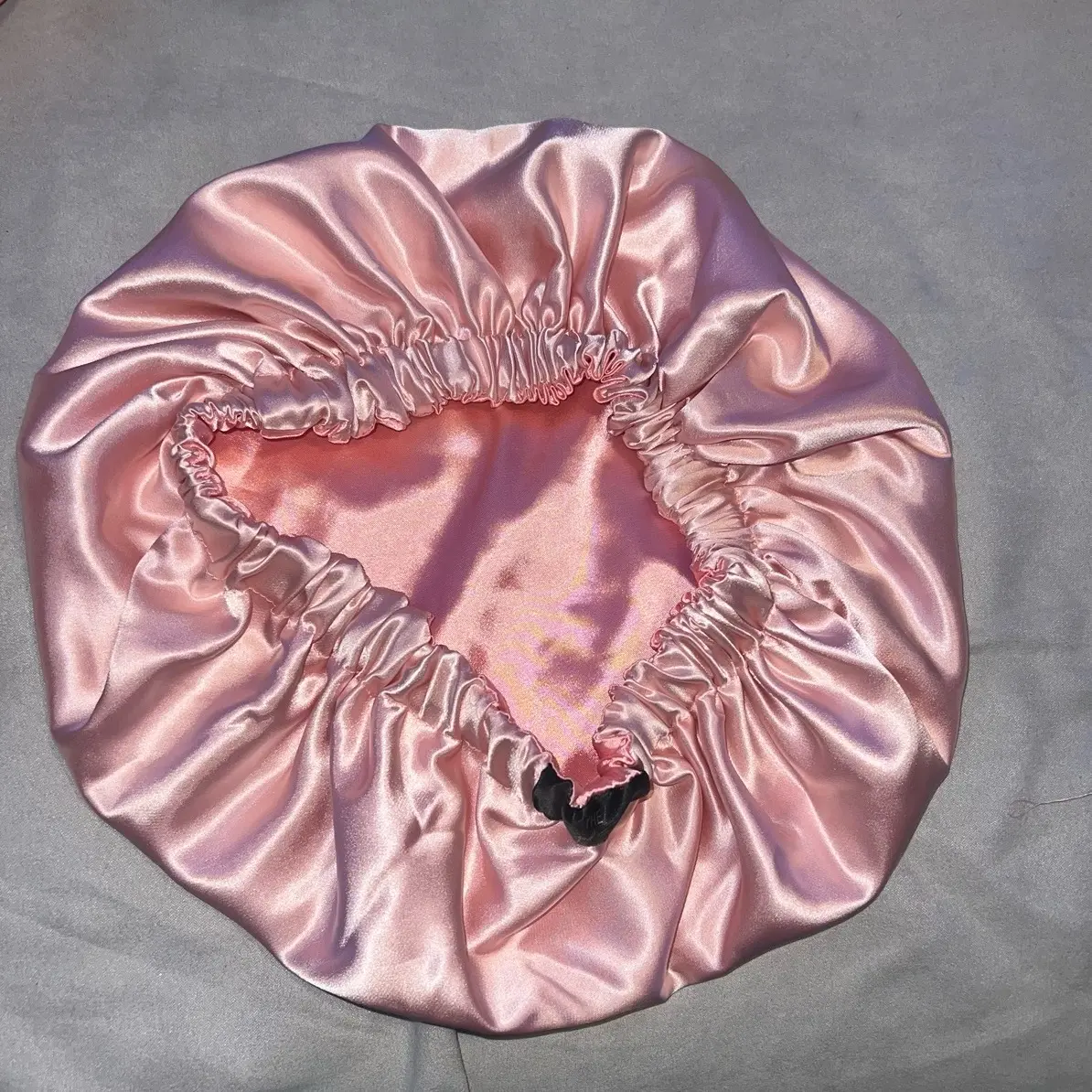 Pink Pearl Satin Bonnet