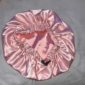 Pink Pearl Satin Bonnet