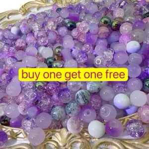 【A017 】Mix Color Size 6/8/10mm Glass Beads for Jewelry Making - Perfect for DIY Projects and Crafting