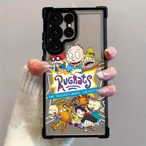 Hilarious Cartoon Rugrats Phone Case Compatible with Samsung Galaxy S25 S24 S23 S22 S21 FE Ultra Plus 4G 5G Shockproof Transparent Soft Back Cover