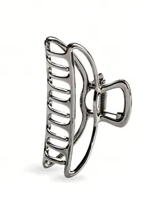 Metal Hair Clips for Women, Durable & Elegant Metal Claw Clips, Perfect for Everyday Use & Special Occasions, Hematite, Ideal Gifts, 1 Piece