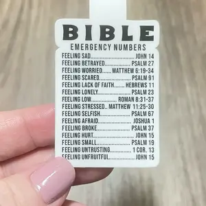 Emergency Bible Numbers Magnetic Bookmark