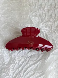 1pc Fashion Solid Color Hair Claw Claw, European And American Style Hair Accessory Claw Clips Hair Clips Hair Jaw Clip Hair Clamps Hair Clutch Hair Catcher Clip, School Stuff, College