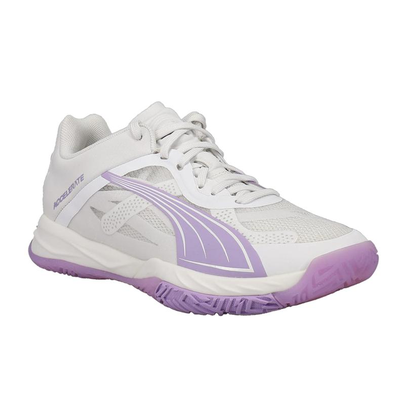 PUMA Womens Accelerate Nitro Sqd Volleyball Volleyball Sneakers Shoes Indoor - White