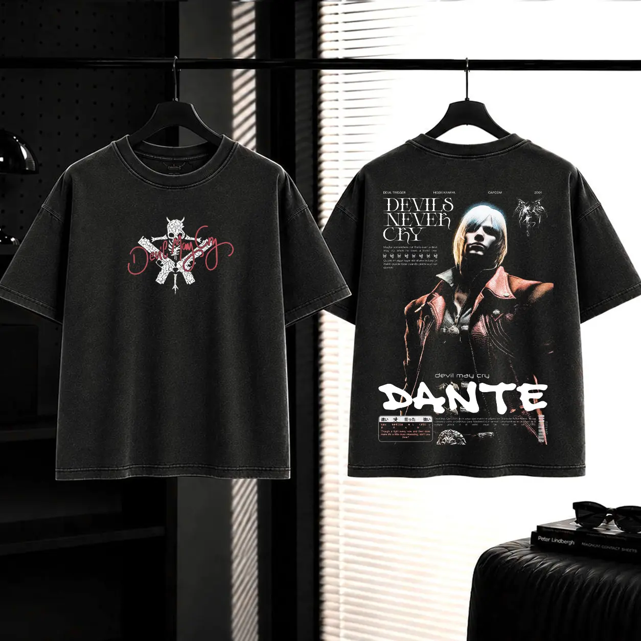 Devil May Cry Dante Washed Oversized T-Shirt, Tank Top, Sweatshirt, Hoodie Vintage good Graphic Tee, Game Unisex Oversized Cotton Acid Washed Tee, Men Gifts,Gamer Merch Crew Neck Graphic Hoodie, Gift for Him