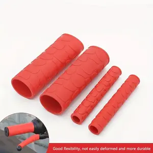 4 Piece Motorcycle Handlebar Grips, Rubber Anti-Slip Handlebar Covers, Brake and Clutch Lever Protectors, Durable Motorcycle Accessories