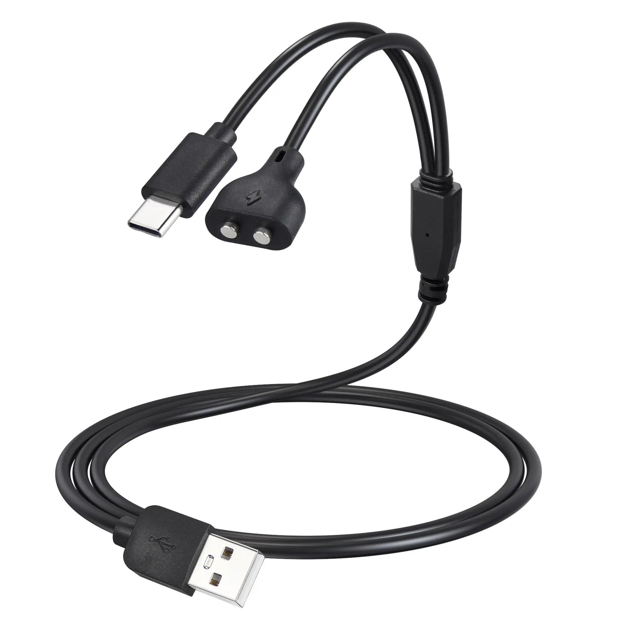 Jugbow Dog Shock Collar Charger Cord for DT-61/ DT-68Dog Training Collar, 2-in-1 USB C and Magnetic Bark Collar Charging Cable for Dogs