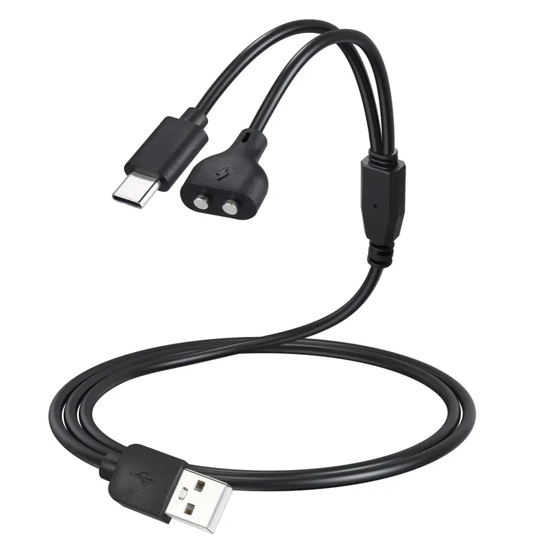 Jugbow Dog Shock Collar Charger Cord for DT-61/ DT-68Dog Training Collar, 2-in-1 USB C and Magnetic Bark Collar Charging Cable for Dogs