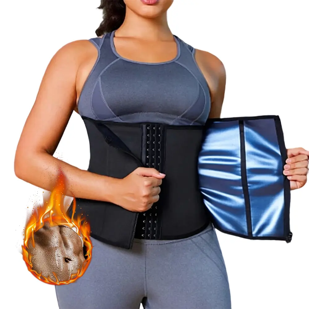 Women's Tummy Control Waist Trainer Corset - Zipper-Closure Adjustable Shapewear, Compression Corset Waist Shaping Sweat Trimmer