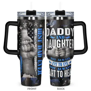 Gifts for Dad 40oz Tumbler, Daddy And Daughter Funny Print 40oz, Insulated and Durable, Gift for Any Occasion: Birthdays, Holidays, or Special Moments for Father, Stainless Steel Drinkware, Insulated Mug,Unique Birthday Presents for Husbands Papas