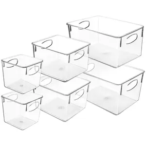 Sorbus 6 Pack Clear Fridge Bins Set