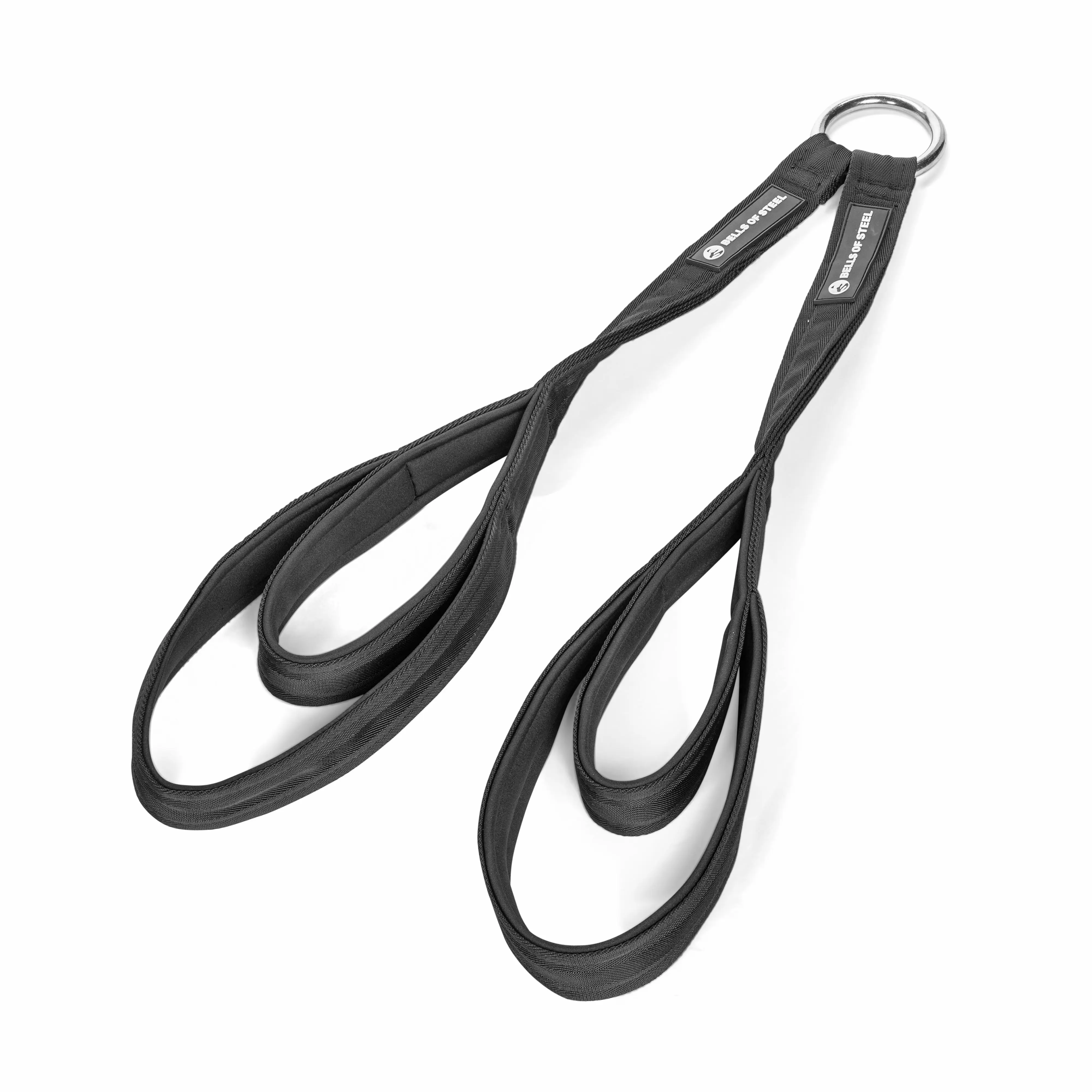 Bells of Steel RocIT Tricep Strap - Dual Handle Webbing Attachment for Cable Training, Features Open Center for T-Bar Rows and Soft Padding for a Secure Grip, Workout Equipment, Home Workout Equipment