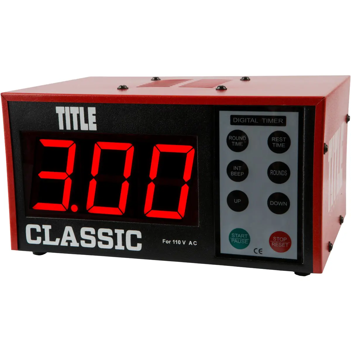 Title Boxing Extra-Large Multi-Function Interval Timer - 3” Digital Display, Personal Training, Gym Workout Use (XL Size)