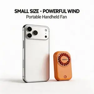 MREGB 2026 Mini Handheld Fan – Ultra Slim Portable USB Rechargeable Personal Fan with Strong Airflow, Pocket Size Cooling Fan for Travel, Outdoor, Office & Summer Use