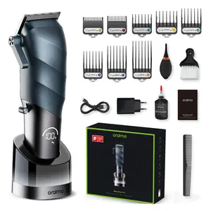 Oraimo MasterCut Pro Clipper – 10,000 RPM Brushless Motor Unique X-Shaped DLC Blade- 5-Hour Battery 2H Fast Charge Metallic iF Award Design- Professional Hair Trimmer for Barbers-Gift for Men