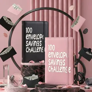 100 Envelope Savings Challenge Book - Save $5,050 in 100 Days! Motivational Money Saving Binder with Daily Tracker, Aesthetic Cash Envelope System for Budgeting & Habit Building