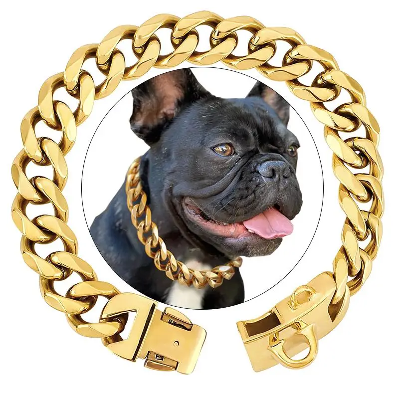 Stainless Steel Dog Chain with Buckle, Durable Pet Collar, Pet Supplies for Medium Large Dogs, Dog & Cat Accessories