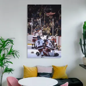 1980 USA Hockey Miracle on Ice Poster UNFRAMED, 2026 Hockey Olympic Poster, Home Art Wall Decoration Posters