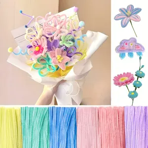 DIY 500-Piece Flower Bouquet Pipe Cleaners, Assorted Colors - 30cm (12 inches) High-Quality Pipe Cleaners for Endless Projects |       Durable and Flexible Chenille, Holds its Shape, Perfect for Floral Arrangements and Valentine's Day Gifts-Greenish