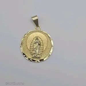VIRGIN MARY beautiful style round pendant gold-plated