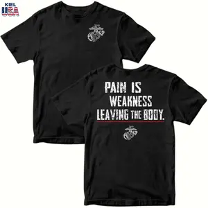 Marines Pain Is Weakness T-Shirt, Stylish USMC Shirts for Men & Women – Honor Meets Fashion, USMC Graphic Tees, Marine Corps Merch