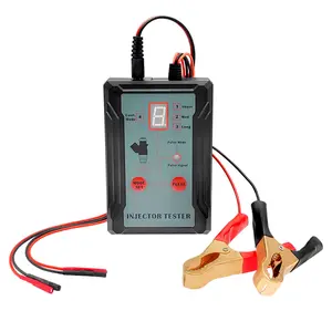 Universal Fuel Injector Tester Cleaner Tool Kit with 8 Pulse Modes 4 Wire Dual Channel for 2 Injectors 8 Size Adapters 12V/5V Output Power