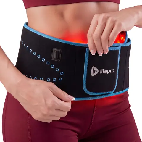 LifePro AllevaRed HSA/FSA Eligible Red Light Therapy Belt - 660nm + 850nm Near-Infrared LED Wrap, Adjustable Rechargeable Remote-Controlled Self Care Products, Postpartum Wellness Aid, Muscle Recovery & Circulation Support, Relaxation Aid