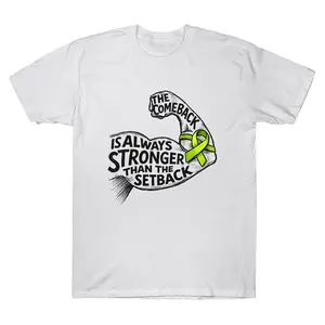 Oversized The Comeback Is Always Stronger Than Setback - Non Hodgkin's Lymphoma Survivor Lime Green Lymphoma Cancer Awareness T-Shirt Streetwear Holiday Wear y2k cotton fashion Streetwear Lover Gift Top Trending