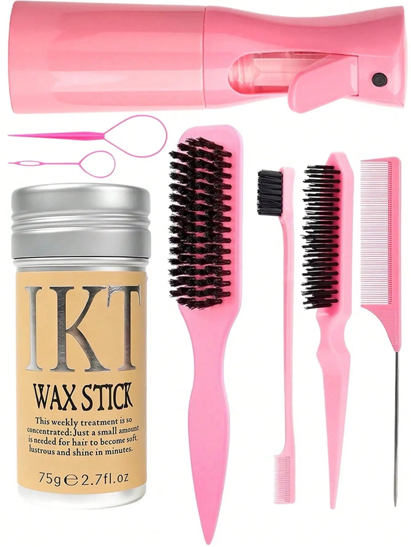 Flyaway Hair Wax Stick, IKT Avocado Hair Styling Stick, Long Lasting Slick Hair Pomade Stick for Buns Ponytails