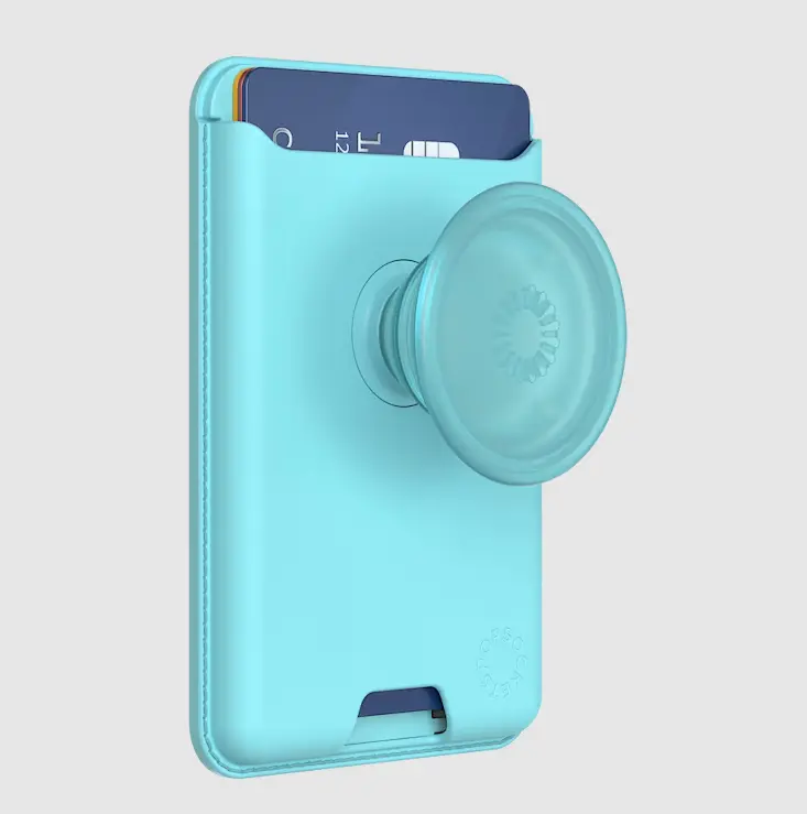 MagSafe PopWallet+ Magnetic Phone Holder - Butterfly Pea Blue Popsocket with Softgoods, Stand, Mount for Cellphones, Smartphones, Mobile Accessories and Devices