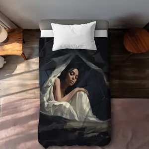 MWW C1DCTSW08VCQHF Cocooned Beige Twin Size Microfiber Duvet Cover - Elegant Home Decor Essential, Microfiber Duvet Covers