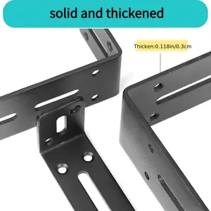 8pcs Metal Angle Bracket Stands, Beam Fixing, Steel Wood Brick Wall Use, Engineering Corner Brackets, Durable Construction