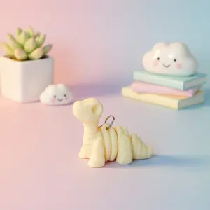 Brontosaurus Skeleton Keychain