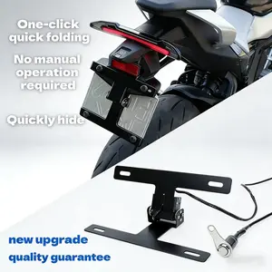 License Plate Premium Adjustable License Plate Button Switch Effortless Contro License Plate Bracket Frame For kawasaki ZX 4R