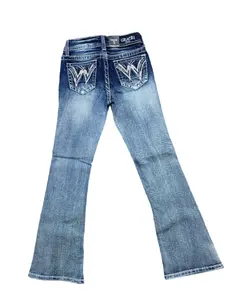 Grace in LA Girl's Embroidered Pocket Bootcut Jeans GB-61546