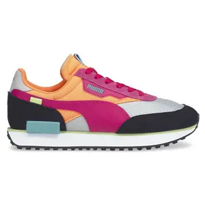 PUMA Womens Future Rider Soft Lace Up Sneakers Shoes Casual - Orange, Pink