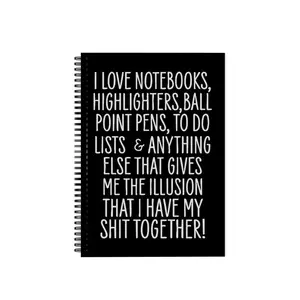Funny Humor Lined Notebook for Office & School - Spiral Notebook Journal with Witty Quote About Stationery Love, Lined Pages for Writing, Planning & Daily Notes, Relatable Gift for Stationery Lovers & Colleagues